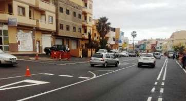 Cambios en la reordenación del tráfico en Lomo Cementerio (Foto TA)