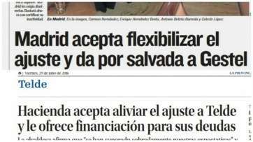 Titulares de Canarias7 y LP/DLP en la jornada de este viernes (Foto TA)