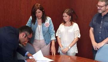 Momento de la toma de la posesión de Juan Esteban Méndez (Foto TA)