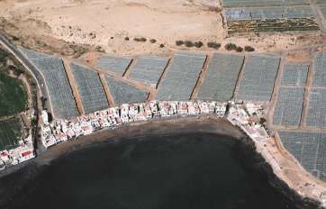 Vista aérea del núcleo de Ojos de Garza (Foto TA)