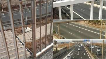 Mosaico de fotos del estado de los pasos elevados de La Pardilla y Las Remudas (Foto TA)