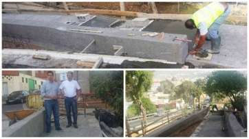 Obras de construcción de la rampa en la zona de Eucaliptos I (Foto TA)