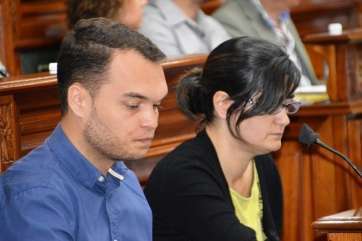 Guillermo Eugenio y Esther González, concejales vinculados a Podemos Telde (Foto TA)