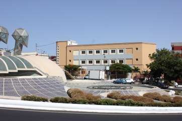 Rotonda de Daora, con sus fuentes apagadas (Foto TA)