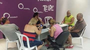 Imagen de archivo de un acto en la sede de Podemos de Telde (Foto TA)