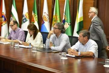 La alcaldesa de Telde, este martes en la Mesa Insular de Corporaciones Locales de Gran Canaria (Foto Acfi Press)