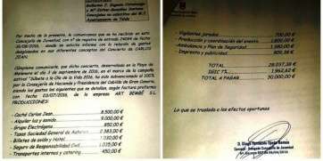 Desglose de los gastos del concierto de Carlos Jean
