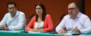 Los tres líderes de pacto de Telde (Foto TA)