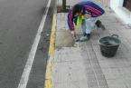 Arreglo de acera en Marpequeña (Foto TA)