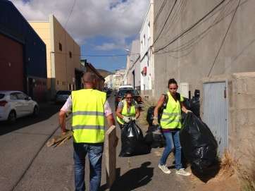 Limpieza en Cruz de La Gallina (Foto TA)