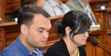 Guillermo Eugenio y Esther González, concejales vinculados a Podemos Telde (Foto TA)