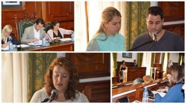 Diferentes momentos del Pleno de este viernes (Foto TA)