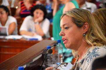 Sonsoles Martín, portavoz del PP, en el Pleno del pasado viernes (Foto TA)