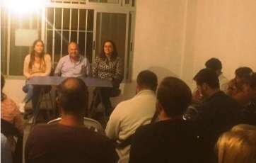 Reunión del consejo político de CC de anoche en Telde (Foto TA)