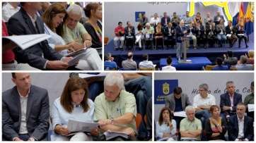 La alcaldesa de Telde, Carmen Hernández, asistió este miércoles a la presentación del plan de obras de Gran Canaria financiado con fondos del IGTE (Foto TA)