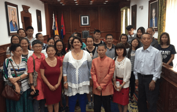 Imagen de archivo de la visita a Telde de un grupo de visitantes chinos (Foto TA)