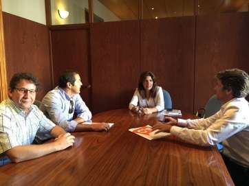 Carmen Hernández, en la reunión de este lunes (Foto TA)