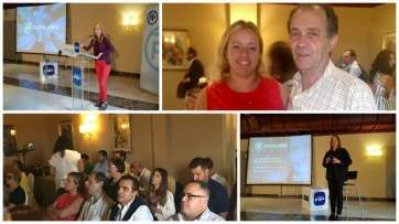 Mosaico de fotos de la presencia del PP de Telde en la convención (Foto TA)