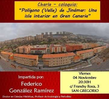 Cartel de la charla-coloquio (Foto TA)