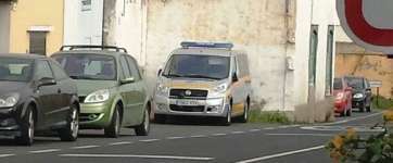 El vehículo radar que funcionaba en Telde, en la carretera de Melenara, a la altura del Callejón del Castillo (Foto TA)