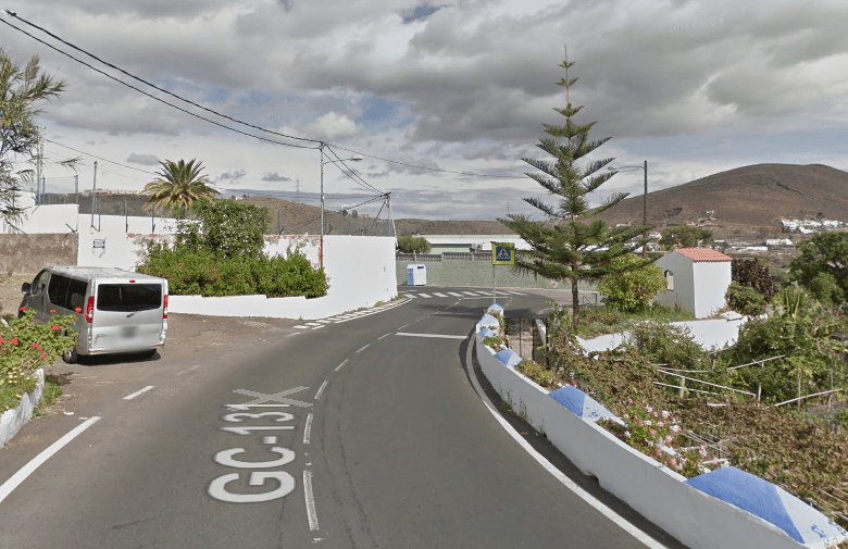 Imagen de la carretera de acceso a Lomo Magullo desde Tecén (Foto Google Maps)