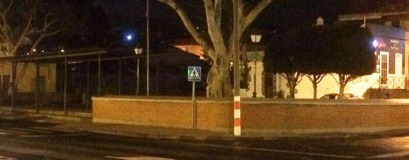 La plaza de Jinámar, a oscuras (Foto TA)