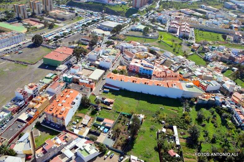 Vista aérea del sector antiguo de Jinámar (Foto TA)