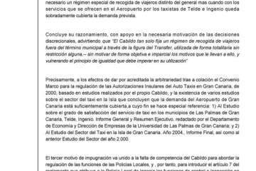 Sentencia del TSJC sobre el área sensible de Gando (Foto TA)