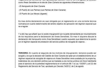 Sentencia del TSJC sobre el área sensible de Gando (Foto TA)