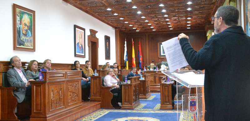 Gregorio Viera durante la comparecencia en el Pleno (Foto TA)