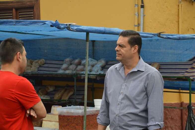 Diego Ojeda, este martes en el pueblo de Jinámar (Foto TA)