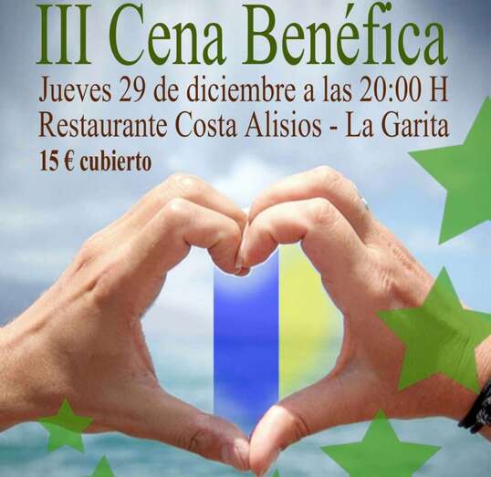 Cartel promocional de la cena benéfica (Foto TA)