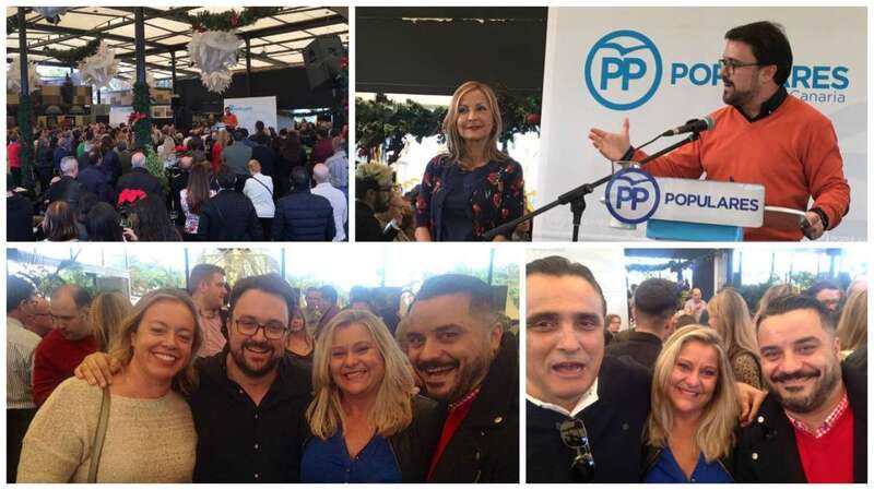 Militantes de Telde en el acto navideño del PP