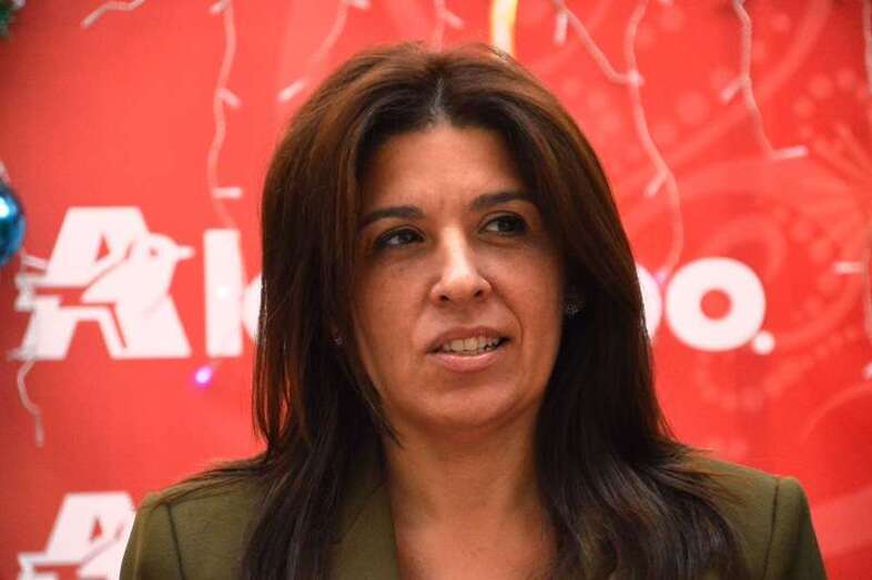 Carmen Hernández, en una imagen de esta jornada (Foto TA)