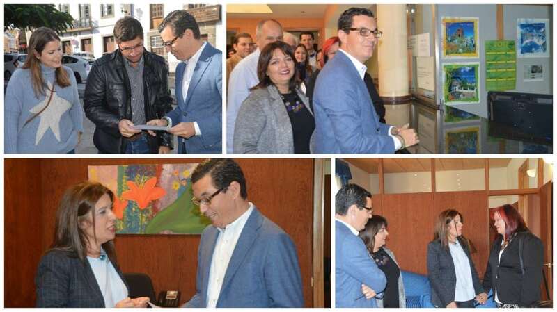 Diferentes momentos de la renuncia de Pablo Rodríguez al cargo de concejal (Foto TA)