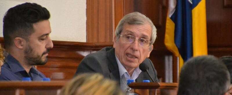 Reyes, esta mañana en el Pleno ordinario de diciembre (Foto TA)