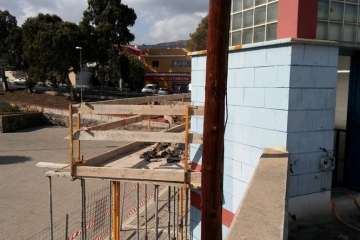 Obras en el Pabellón de Jinámar-Telde (Foto TA)