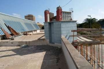 Obras en el Pabellón de Jinámar-Telde (Foto TA)