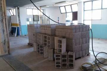 Obras en el Pabellón de Jinámar-Telde (Foto TA)