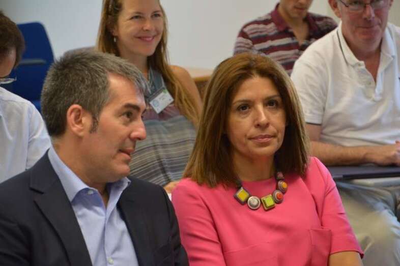 Clavijo y la alcaldesa de Telde en una imagen de archivo (Foto TA)