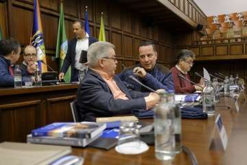 Asamblea de Alcaldes de Gran Canariam hoy lunes en el Cabildo (Foto TA)