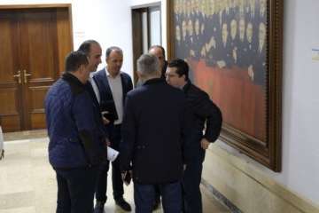 Asamblea de Alcaldes de Gran Canariam hoy lunes en el Cabildo (Foto TA)