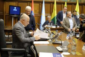 Asamblea de Alcaldes de Gran Canariam hoy lunes en el Cabildo (Foto TA)