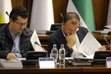 Asamblea de Alcaldes de Gran Canariam hoy lunes en el Cabildo (Foto TA)
