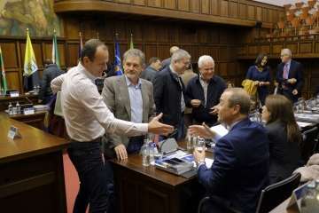 Asamblea de Alcaldes de Gran Canariam hoy lunes en el Cabildo (Foto TA)