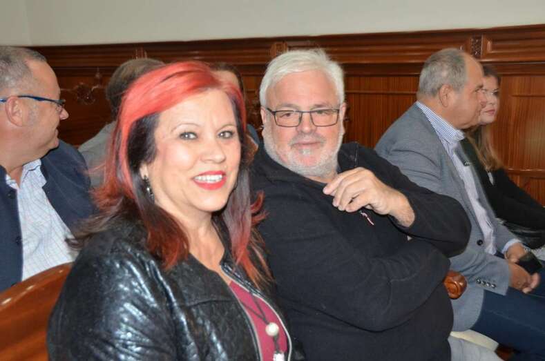 Saro Sosa, hoy en la visita oficial del presidente del Gobierno de Canarias a Telde (foto TA)