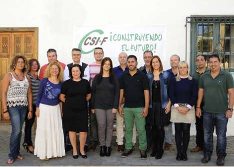 Representantes del CSI-F en el Ayuntamiento de Telde (Foto TA)