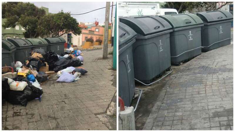 Los servicios de Limpieza retiraron la basura acumulada en la calle de Luis Morote (Foto TA)