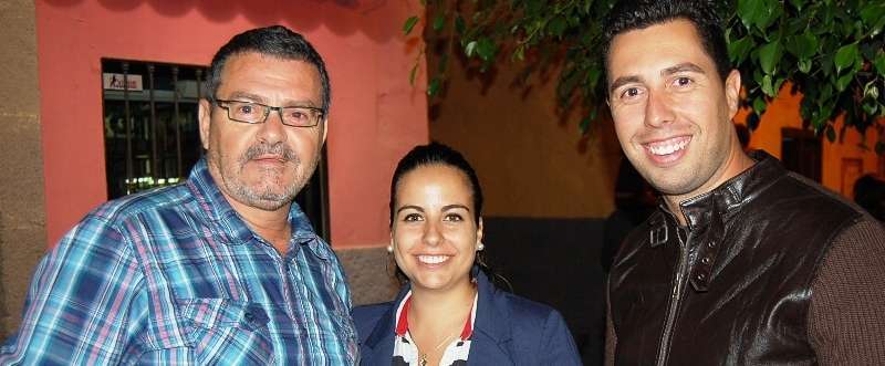 Tres de los cuatro ediles del PSOE de Telde (Foto TA)