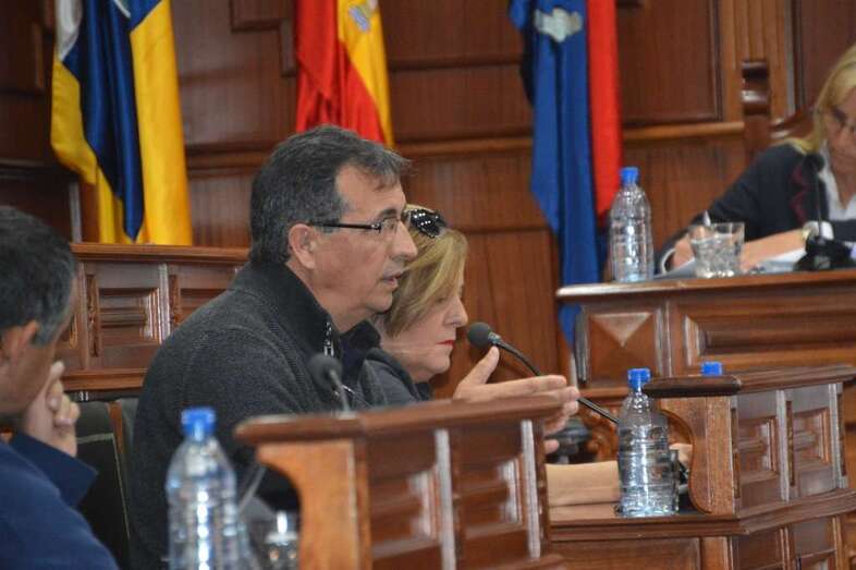 Juan Francisco Artiles, concejal de Más por Telde, en el último Pleno (Foto TA)